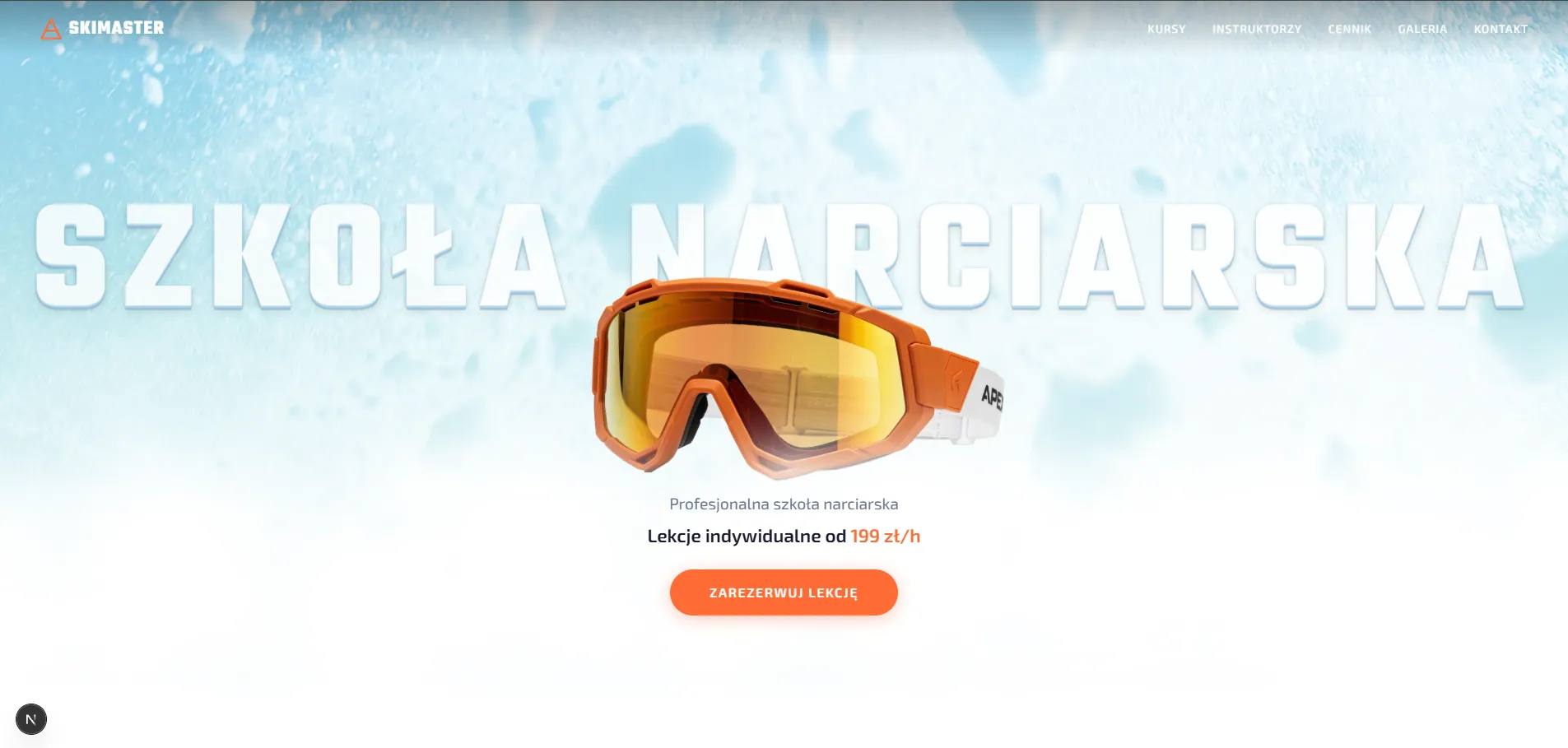 SkiMaster — Szkoła Narciarska — realizacja Jakub Sidor Web Developer